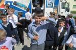  Билиомобиль Публичной библиотеки (Челябинск) посетил ребят из начальной школы в поселке Новая Пристань